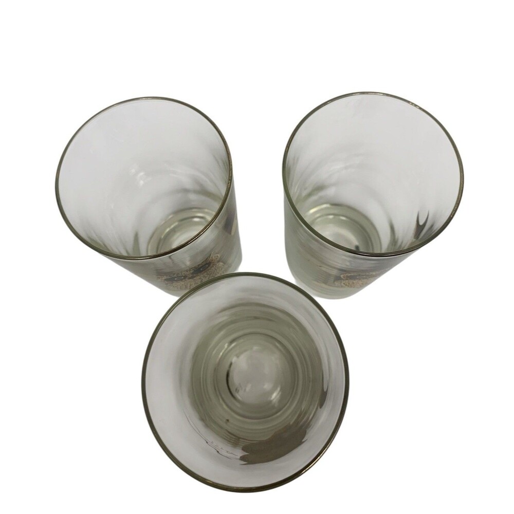 3 Vintage Couroc Owl Crescent Moon MCM Highball‎ Glasses Barware - Picture 4 of 7